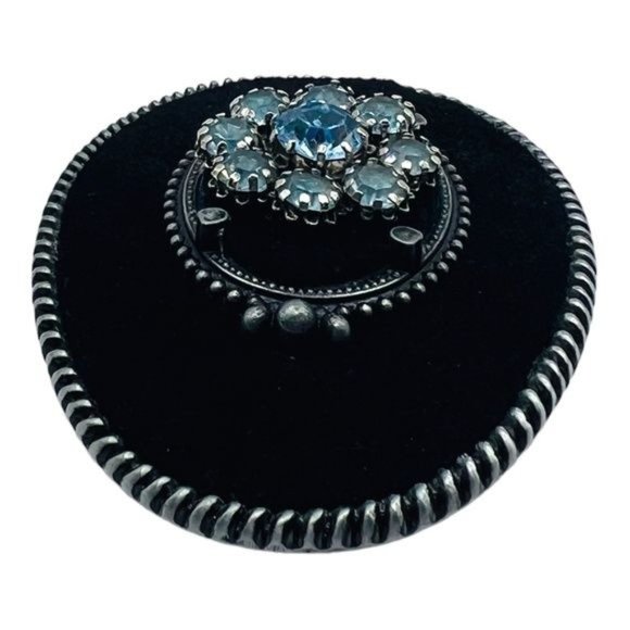 Up-cycled Vintage Belt Buckle Made in USA and  80s Rhinestone Earring Repurposed main image 14